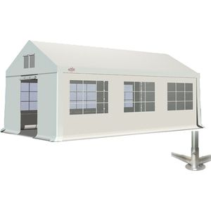 GO-BASIC 4x6 met grondframe partytent pvc | 1200N | 500gr m²| 220cm doorloophoogte | condens sluizen in dak