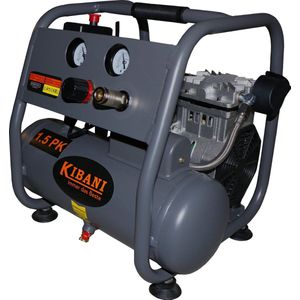 Kibani super stille compressor 6 liter – olievrij – 8 BAR – 63 dB – Super Silent - Low Noise - Compressoren - 6L