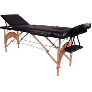 Alora Massagetafel Zen Budget incl. hoeslaken en opbergtas - Max. Draagvermogen 250 KG - 8 Hoogtestanden -  Houten Onderstel - massage bed