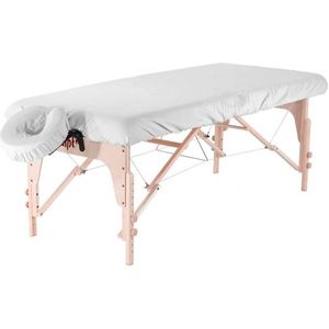 Hoeslaken massagetafel - wit - circa 180x50 -  hoes - katoen - Voor de massage tafel + Hoofdsteun - massage bed