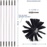 Kibani schoorsteenborstel 9 meter - schoorsteenreiniger - schoorsteenveger  - schoorsteenveegset - schoorsteen borstel - veegkit - borstelset voor boormachine - boormachine