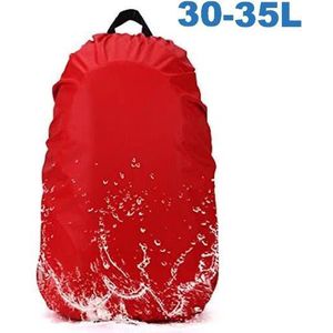 Regenhoes Rugzak - Regenhoes Waterdicht voor Backpack Rugzak - 30-35 Liter Regenhoes – Rood