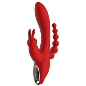 Dream Toys Red Revolution Hera vibrator met clitorsstimulator 21 cm