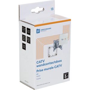Hirschmann 695020585 Catv Wandcontactdoos 30 Db 2 Uitgangen Metaal