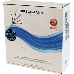 Hirschmann - 1381544 - UTP Kabel - 50m - Wit - Massief - Koperen Geleider