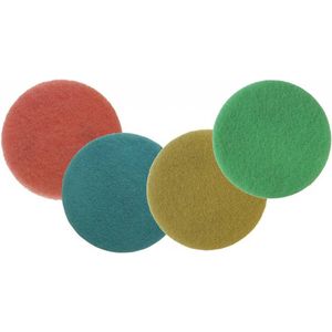 Set Diamant pads voor beton en natuursteen, Ø 43 cm, korrel 400, 800, 1500 en 3000