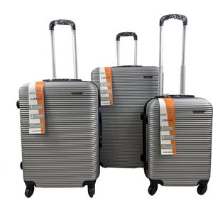 Libiao Kofferset 3 Delig - 85l & 50l & 30l - Zilver Grijs