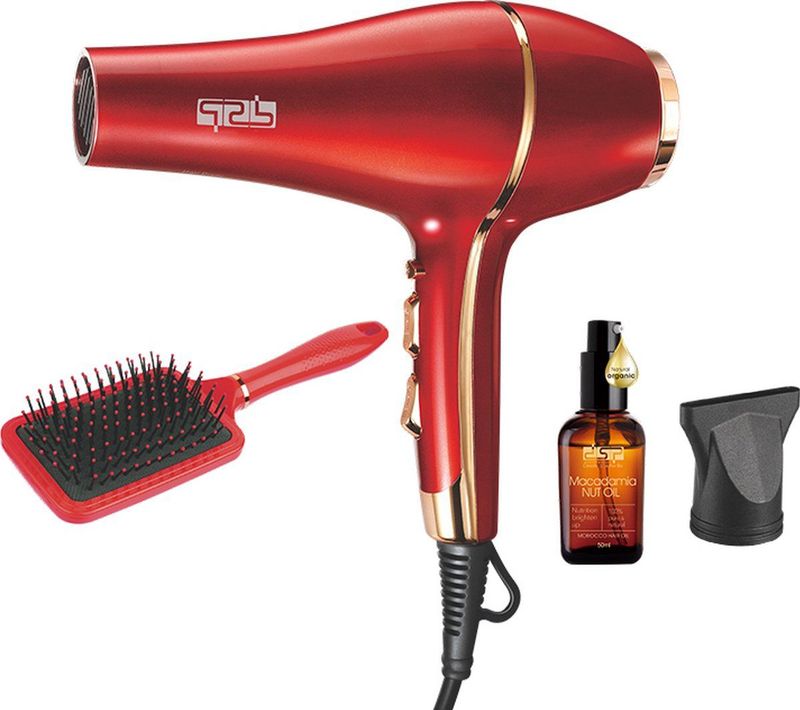 Dsp - Haardroger - Rood - 2000W - Koude Luchtfunctie - AC5413