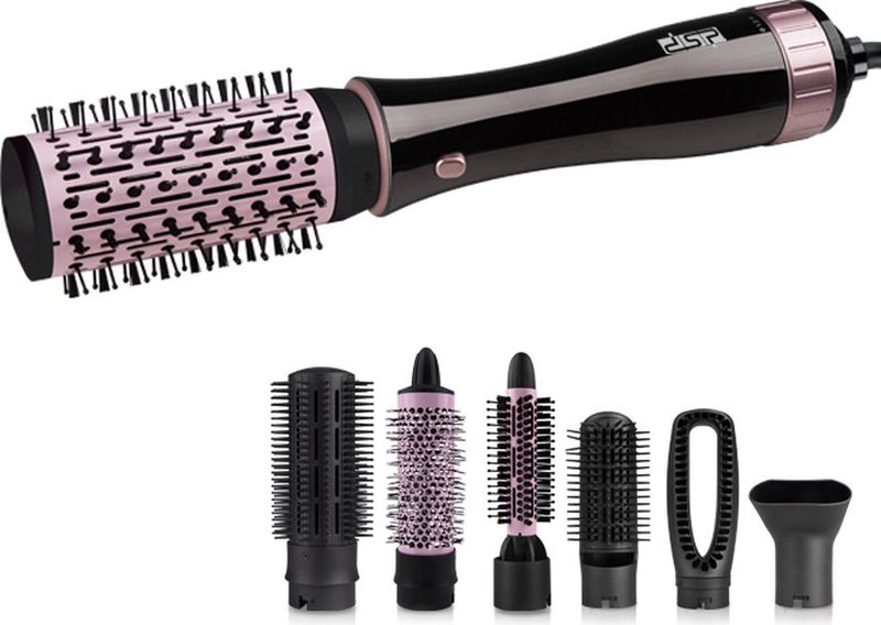 DSP - 50020 - 7-in-1 Professionele Hetelucht Styler - Föhn- En Krulborstelset - 1000W