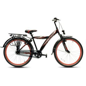 Cyclux Astro Jongensfiets 26 Inch – Robuust Stalen Frame V-brakes Roodzwart Design Bagagedrager Ringslot. Gratis Rijklaar Bezorgd. | Nieuw (outlet)