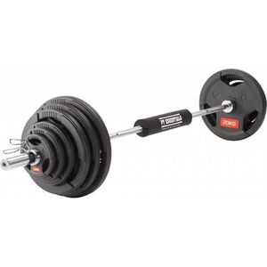 Powerlifter Compact Complete Olympische Halterset  met 182 cm Halterstang en 77,5 kg olympische halterschijven - 50 mm boring