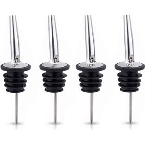 Premium RVS Schenktuit - Schenkdoppen - Wijn - Fles - Cocktail - 4 stuks