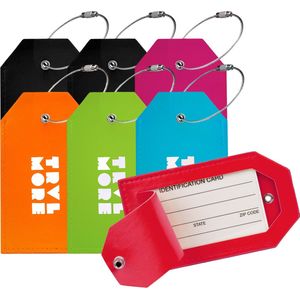 TRVLMORE Kofferlabel - 7 Stuks - voor Koffers en Tassen - Meerdere kleuren