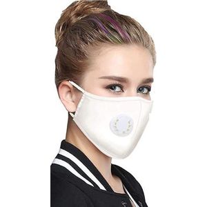 Premium kwaliteit katoen mondkapje - mondmasker - gezichtsmasker | herbruikbaar / Wasbaar | wit met filter - AWR