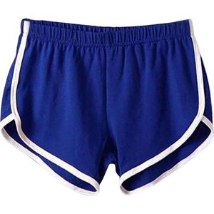 Stijlvolle Dames Sport Broekje / Short | Hardloop / Fitness Broek | Blauw - L