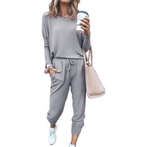 Stijlvolle Dames Huispak / Tracksuit / Joggingspak - Grijs - Maat M