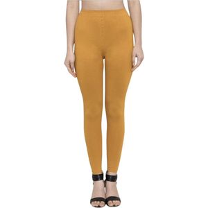 Premium Dames Legging Katoen | Basic Legging | Mosterd - XXXL