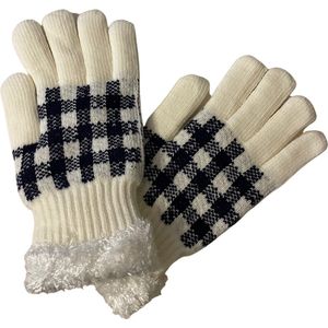 Stijlvolle Gevoerde Dames Handschoenen | One Size - Wit