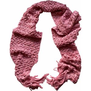 Premium Kwaliteit Dames Sjaal / Wintersjaal / Warme Kabel sjaal - Roze