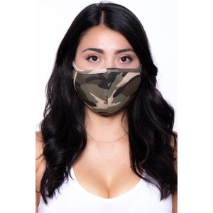 Premium kwaliteit katoen mondkapje - mondmasker - gezichtsmasker | herbruikbaar / Wasbaar | Camo Groen Army - AWR
