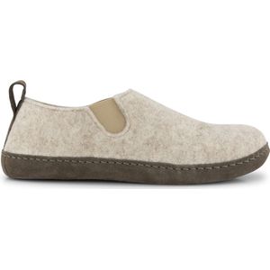 Travelin' - In-Home Dames Sloffen - Wollen Pantoffels - Beige - Suede zool