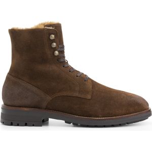Travelin' Hosio - Veterboots - Cognac Bruin - Suede Leer - Lammy Wollen Voering