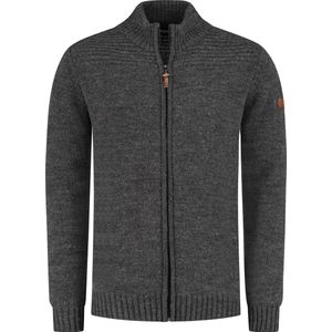 Travelin' Vest Raahe Heren Cardigan - Dun gebreid -Donkergrijs