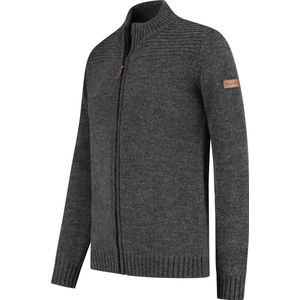 Travelin' Vest Raahe Heren Cardigan - Dun gebreid -Donkergrijs