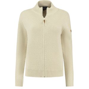 Travelin' Vest Kemi Dames Cardigan - Dun gebreid -Ecru Beige