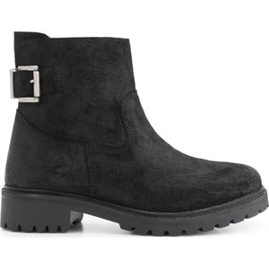 Travelin' Honefoss boots - Suede leren enkellaarsjes dames - Zwart leer