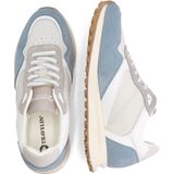Travelin' Crozon Leren Damessneakers - Veterschoenen - Wit/Blauw leer