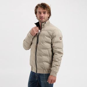 Travelin' Valter - Gewatteerd korte jas voor heren - Waterafstotend - Taupe