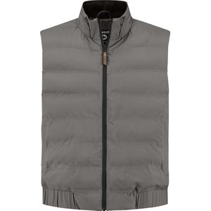 Travelin' Magnus - Gevoerde bodywarmer voor heren - Waterafstotend - Donkergrijs