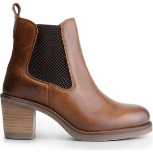Travelin' Sevres - Dames chelsea boots - 100 hoogwaardig leer - Laarzen - Cognac