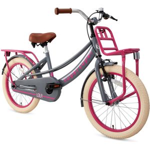 Supersuper Lola - Kinderfiets - Meisjesfiets - 18 inch - Grijs/Roze
