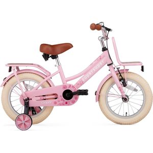 Supersuper Cooper Bamboo - Kinderfiets - Meisjesfiets - 14 inch - Roze