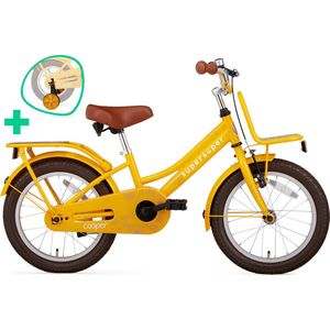 Supersuper Cooper Bamboo - Kinderfiets - Meisjesfiets - 16 inch - Geel
