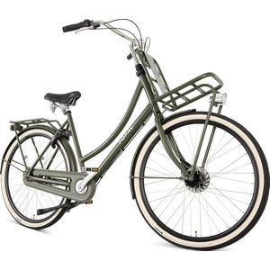 Popal Daily Dutch Prestige N7 - Transportfiets - Stadsfiets - Dames - 53 centimeter - Legergroen