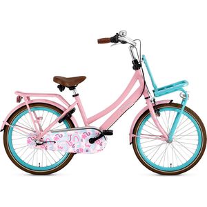 Popal Daily Dutch Basic+ N3 - Kinder Transportfiets - 22 inch - Roze/Mint