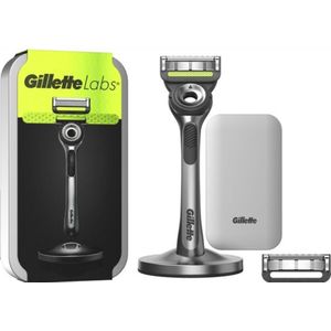 GilletteLabs With Exfoliating Bar Van Gillette - 1 Handvat - 2 Scheermesjes - Magnetische Houder - Travelcase GilletteLabs - Deluxe -