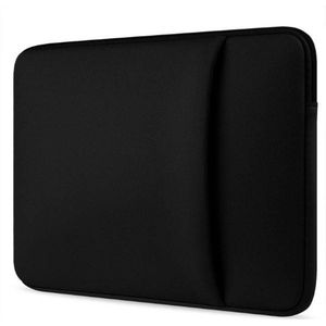 Case2go - Laptop Sleeve geschikt voor Macbook en Laptop - met extra vak voor Tablet - 15.4 inch - Zwart