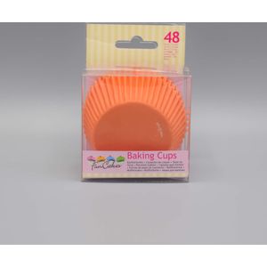 Oranje Baking Cups (48 stuks) (Funcakes)