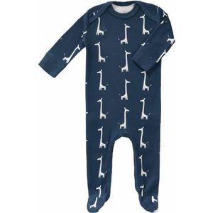 Fresk Baby Pyjama Met Voet Giraf Indigo Blue