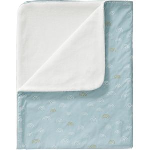 Fresk - Deken Velours - Rainbow Ether Blue - 100% Biologisch Katoen