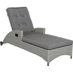 Tierra Outdoor Sunlounger Barcelona - Ligbed - Wicker - Weathered Grey