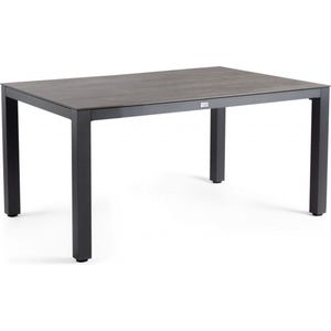Tierra - Briga - Tuintafel - Zwart / Forest Grey - Aluminium / HPL - 180 x 100 cm