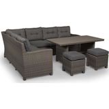 Tierra Outdoor - Wilson - Loungeset - Grijs - Wicker - 5-delig