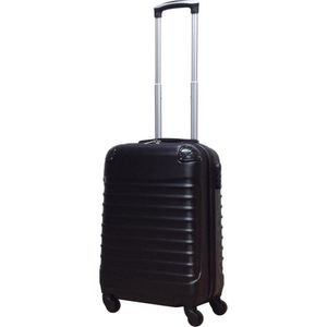 Fairdeals Quadrant S Handbagage Koffer (38L) - Reiskoffer, Trolley, Koffer met Wielen, Rolkoffer - Zwart - Cijferslot - Lichtgewicht ABS
