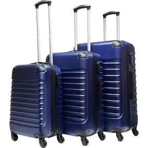 Trimix 3 delige ABS Kofferset - Donkerblauw