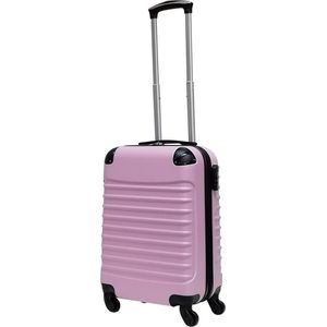 Fairdeals Quadrant S Handbagage Koffer (38L) - Reiskoffer, Trolley, Koffer met Wielen, Rolkoffer - Soft Pink - Cijferslot - Lichtgewicht ABS